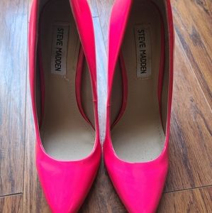 Pink steve madden pointed toe heels